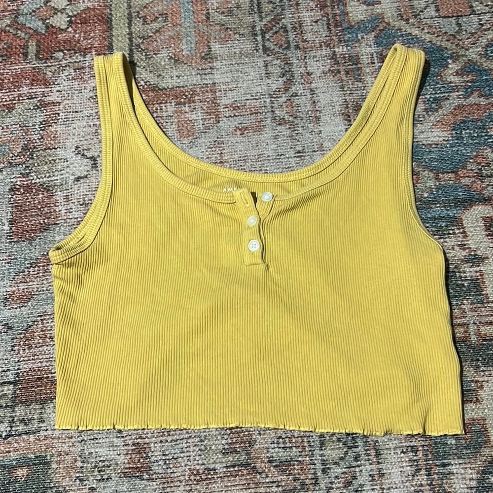 american eagle yellow tank top - size M